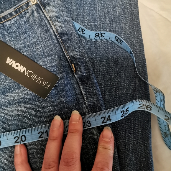 NWT Fashion Nova High Waist Straight Jeans Plus Size 14 - Picture 7 of 7